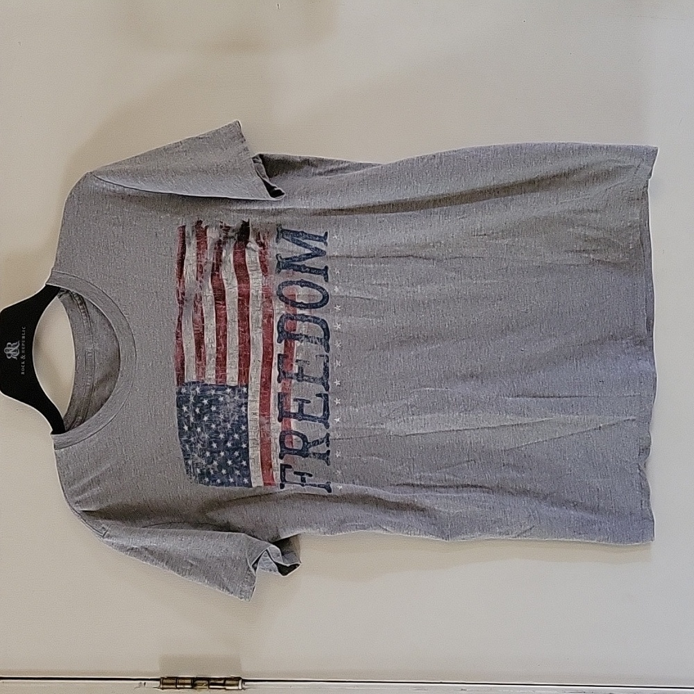 Grey FREEDOM Flag Shirt